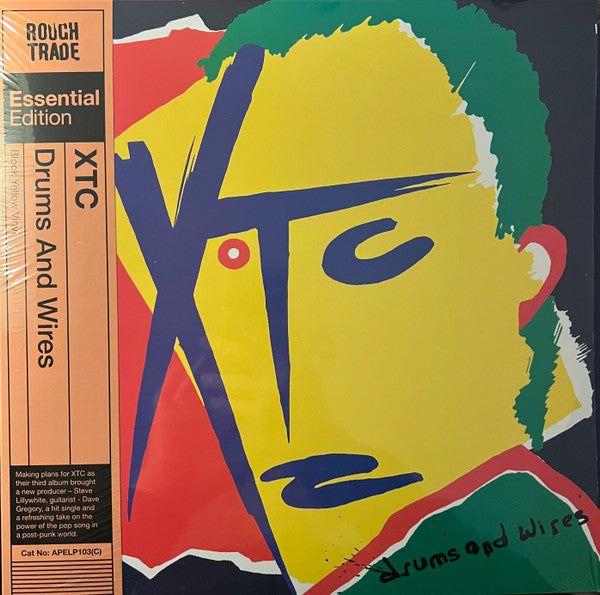 Image of Front Cover of 4445068S: LP - XTC, Drums And Wires (Ape House; APELP103(C), UK 2023 Reissue, Inner, 180 Gram Yellow Vinyl, Ltd to 700, with Obi)   VG+/VG+