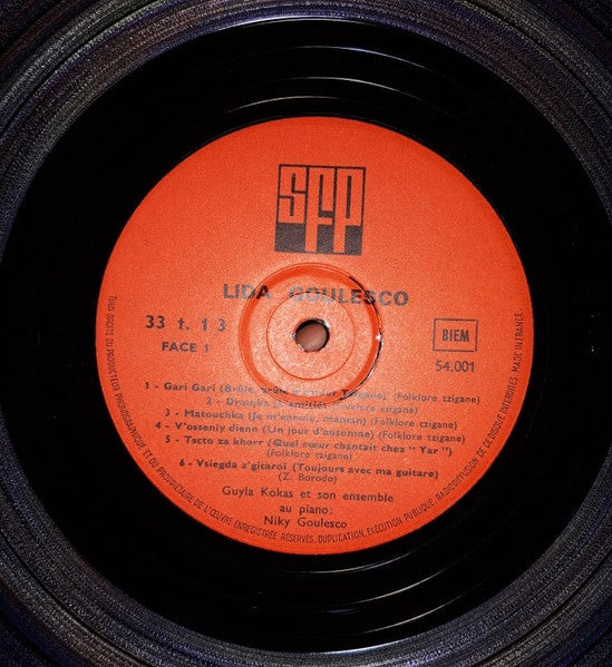 Image of Label Cover of LP - VG/VG - LIDA GOULESCO, Une Soiree Au Tokay (SFP; SFP 54.001, France 1970, Laminated Front Sleeve), Ring Wear,  - 4445097S
