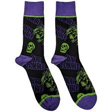 Image of Front Cover of Accessories - NEW/NEW - ROB ZOMBIE, Purple Skull Socks (, UK , Halloween), ,  - 3856044S