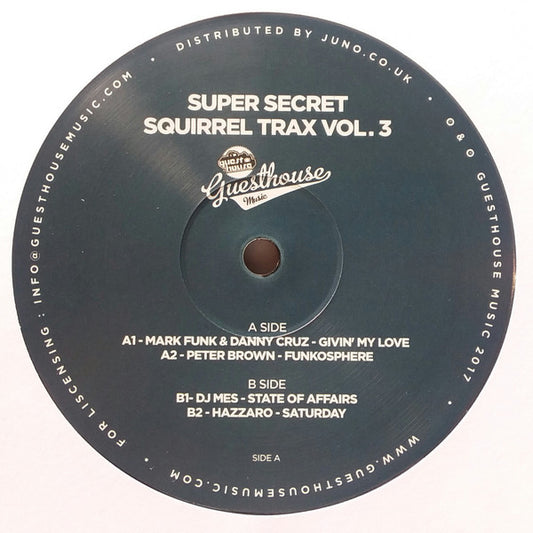 Image of Front Cover of 4425088E: 12" EP - VARIOUS, Super Secret Squirrel Trax Vol.3 (Guesthouse Music; GM46,  2017, Plain Sleeve)   /VG+