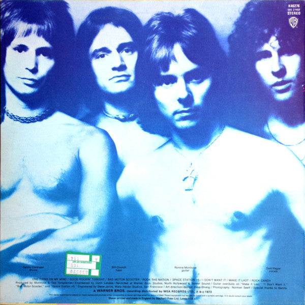 Image of Back Cover of LP - VG/VG - MONTROSE, Montrose (Warner Bros. Records Burbank Labels; K 46276, UK 1973, Tracklist Printed Lower on Labels), ,  - 1816208C