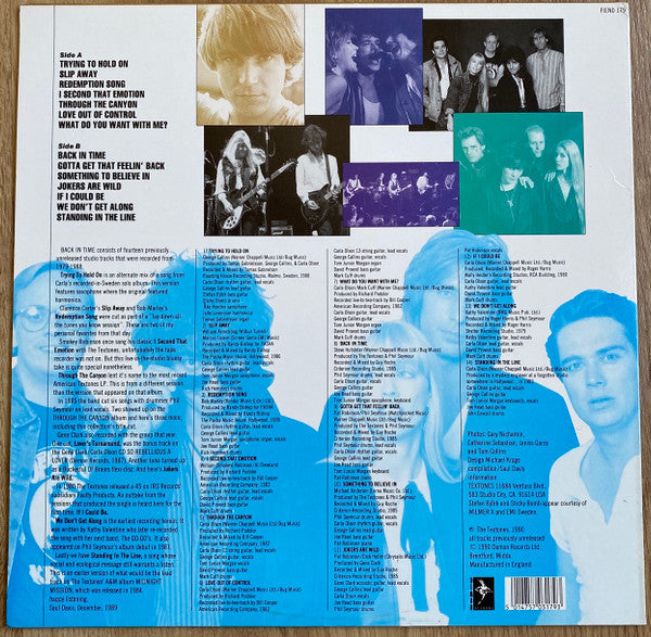 Image of Back Cover of LP - VG/VG - THE TEXTONES, Back In Time (Demon Records; FIEND 179, UK & Europe 1990, Stickered Picture Sleeve), Strong VG,  - 4415157C