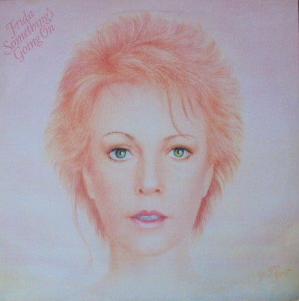 Image of Front Cover of 4415218C: LP - FRIDA, Something's Going On (Epic; EPC 85966, UK 1982, Gold Promo Stamped Sleeve, Inner, Anni-Frid Lyngstad Of ABBA)   VG+/VG+