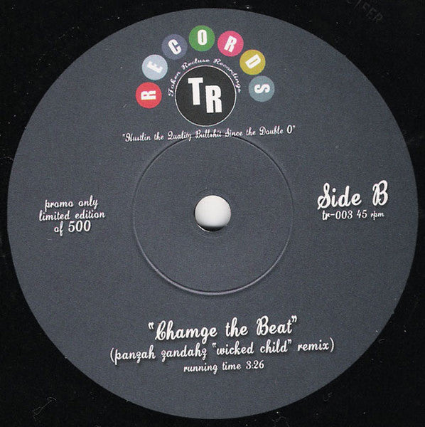 Image of Back Cover of 7" - /EX - PANZAH ZANDAHZ, Daytona 500 / Change The Beat (Token Recluse; tr-003, US 2005), ,  - 4455170S