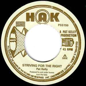 Image of Back Cover of 7" - EX/VG+ - PAT KELLY, Striving For The Right / When A Boy Falls In Love (Pressure Sounds; PSS150, UK 2019 Reissue, Stamped Sleeve), ,  - 4455181S