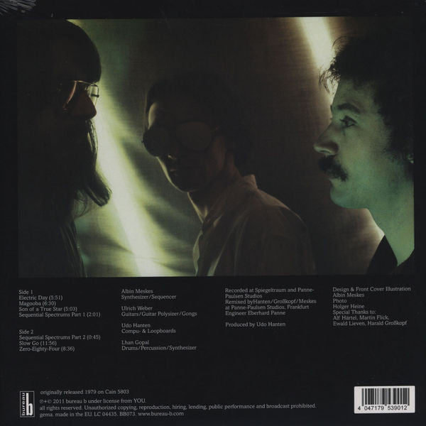 Image of Back Cover of 4425104E: LP - YOU, Electric Day (Bureau B; BB073, Germany 2011 Reissue, Inner)   VG+/VG+