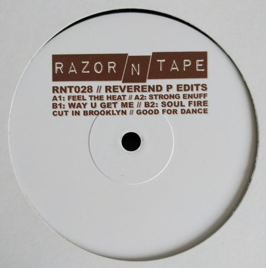 Image of Front Cover of 4425190E: 12" - REVEREND P*, Reverend P Edits (Razor-N-Tape; RNT028, US 2017, Plain Sleeve)   /VG