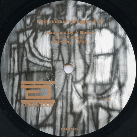 Image of Front Cover of 4425115E: 2xLP - ADAM BEYER, Remainings III (Drumcode; DC20, Sweden 2000)   /VG