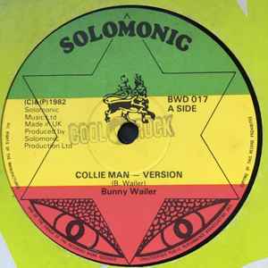 Image of Front Cover of 12" - VG/VG+ - BUNNY WAILER, Collie Man / Trouble On The Road (Solomonic; BWD 017, UK 1982, Die Cut Company Sleeve), original company sleeve - sticker top right front,  - 0446094S