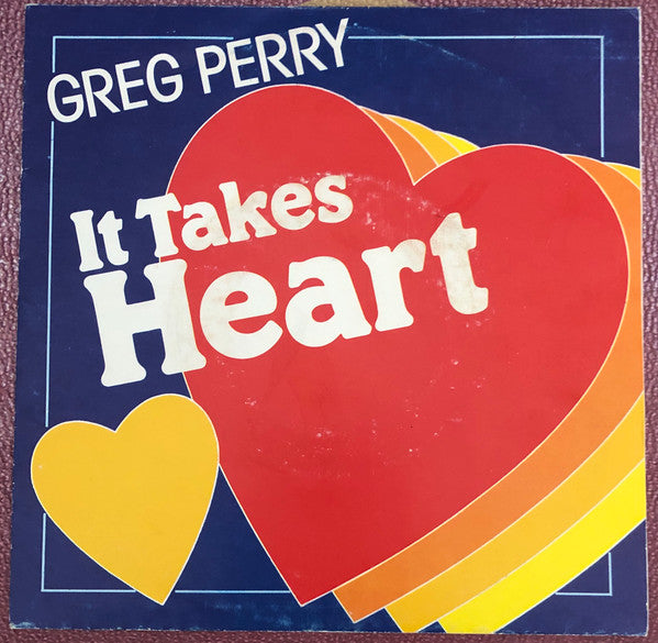 Image of Front Cover of 7" - VG/VG+ - GREG PERRY, It Takes Heart / The Getaway (Alfa; ALFA 2300, Europe 1982), Writing on sleeve. Light creasing.,  - 4425202E