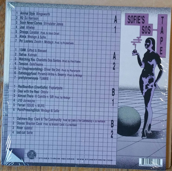 Image of Back Cover of 2xLP - VG+/G+ - VARIOUS, Sofie's SOS Tape (Stones Throw Records; STH2376, US 2016), ,  - 4445132S