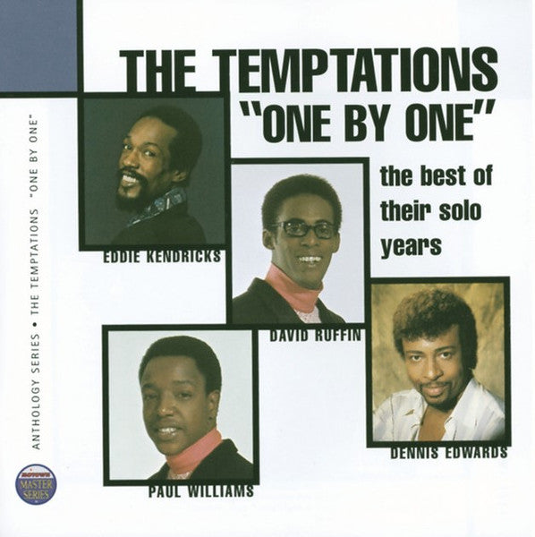 Image of Front Cover of 4415284C: 2xCD - THE TEMPTATIONS, "One By One": The Best Of Their Solo Years - David Ruffin, Eddie Kendricks, Paul Williams & Dennis Edwards (Motown; 530 615-2, Europe 1996, Jewel Case)   VG+/VG+