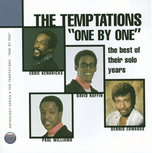 Image of Front Cover of 4415284C: 2xCD - THE TEMPTATIONS, "One By One": The Best Of Their Solo Years - David Ruffin, Eddie Kendricks, Paul Williams & Dennis Edwards (Motown; 530 615-2, Europe 1996, Jewel Case)   VG+/VG+
