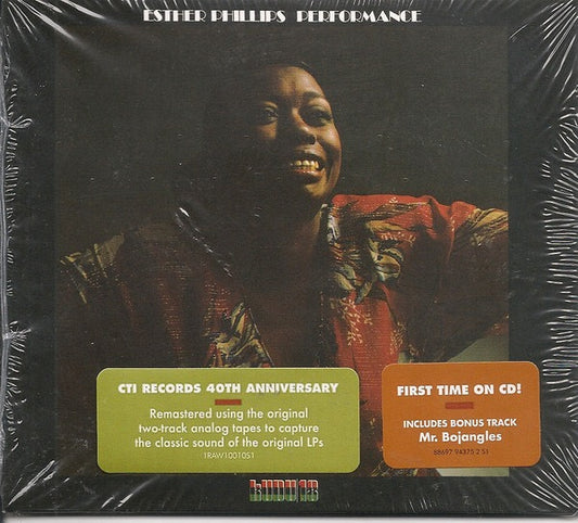 Image of Front Cover of 4415311C: CD - ESTHER PHILLIPS, Performance (Masterworks Jazz; 88697 94375 2, US 2011 Reissue) Small tear over barcode.  VG/VG+