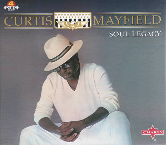 Image of Front Cover of 4435111E: 4xCD - CURTIS MAYFIELD, Soul Legacy (Charly Records; SNAJ 740 CD, UK 2001, Box Set, Booklet)   VG+/VG