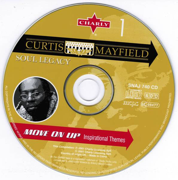 Image of Label Cover of 4xCD - VG/VG+ - CURTIS MAYFIELD, Soul Legacy (Charly Records; SNAJ 740 CD, UK 2001, Box Set, Booklet), ,  - 0616303C
