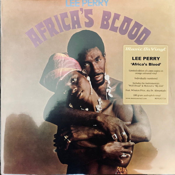 Image of Back Cover of LP - EX/EX - LEE PERRY, Africa's Blood (Music On Vinyl; MOVLP2720, Europe 2021 Reissue, Insert, Orange Vinyl), ,  - 4425126E