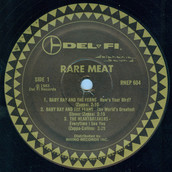 Image of Label Cover of LP - VG/G+ - FRANK ZAPPA, F. Zappa's 10  Rare Meat - Feb.'62 (Del-Fi Records; RNEP 604, US 1983, Company Inner, Rainbo Records Pressing), Light Marks only.,  - 4415266C