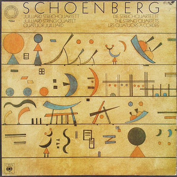 Image of Front Cover of 3xLP - VG+/VG+ - JUILLIARD STRING QUARTET, Schoenberg: Die Streichquartette = The String Quartets = Les Quatuor A Cordes (CBS Masterworks; 79304, Germany 1977, Box Set, Insert), ,  - 4325187E