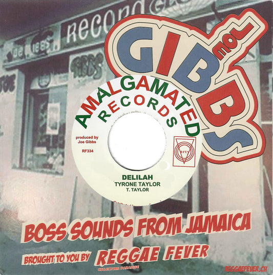 Image of Front Cover of 4415426C: 7" - TYRONE TAYLOR / DRUMBAGO & THE BLENDERS, Delilah (aka Once Bitten Twice Shy) / Reggae Jeggae (Amalgamated Records; RF334, Germany 2021 Reissue, Company Sleeve)   VG+/VG+