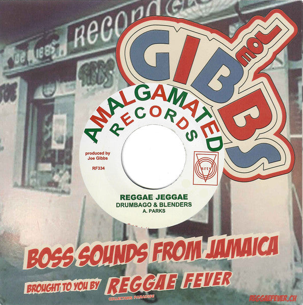 Image of Back Cover of 7" - VG+/VG+ - TYRONE TAYLOR / DRUMBAGO & THE BLENDERS, Delilah (aka Once Bitten Twice Shy) / Reggae Jeggae (Amalgamated Records; RF334, Germany 2021 Reissue, Company Sleeve), ,  - 4415426C