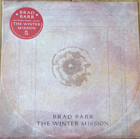 Image of Front Cover of LP - VG+/VG+ - BRAD BARR, The Winter Mission (Secret City Records; SCR123LPX, Canada 2022, Textured Sleeve, Textured Inner, Red Vinyl), Still partially in hype stickered shrinkwrap. Seam splitting to inner.,  - 4425356E