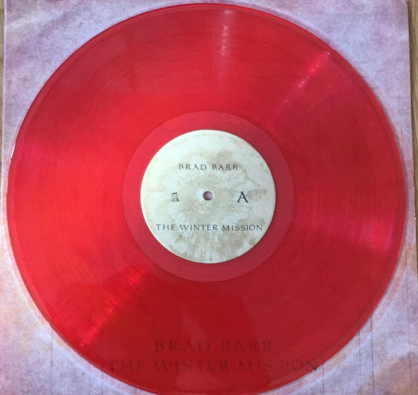Image of Label Cover of LP - VG+/VG+ - BRAD BARR, The Winter Mission (Secret City Records; SCR123LPX, Canada 2022, Textured Sleeve, Textured Inner, Red Vinyl), Still partially in hype stickered shrinkwrap. Seam splitting to inner.,  - 4425356E