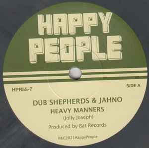 Image of Front Cover of 7" EP - VG+/EX - DUB SHEPHERDS & JAHNO, Heavy Manners (Happy People; HPR55-7, UK 2021, Company Sleeve, Grenn marbled vinyl), ,  - 4455321S