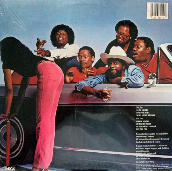 Image of Back Cover of LP - G/G - BLOODSTONE, We Go A Long Way Back (T-Neck; FZ 38115, US 1982, Inner), Lots of marks on disc. Sleeve has large patch of sticker damage on front. Ring and general wear too,  - 2316219C