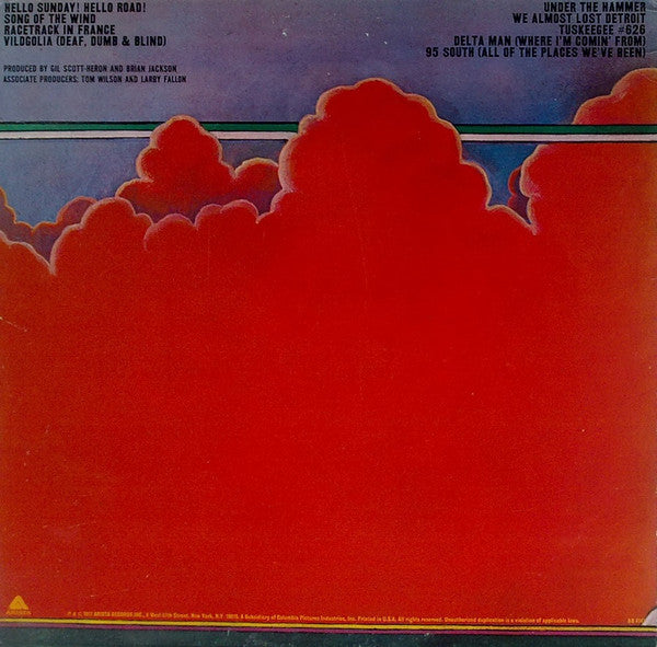Image of Back Cover of LP - VG/VG+ - GIL SCOTT-HERON & BRIAN JACKSON, Bridges (Arista; AB 4147, US 1977, Inner), A handful of the lightest hairlines only. Sleeve has large crease. Sticker removal small tear on rear. ,  - 2226293E