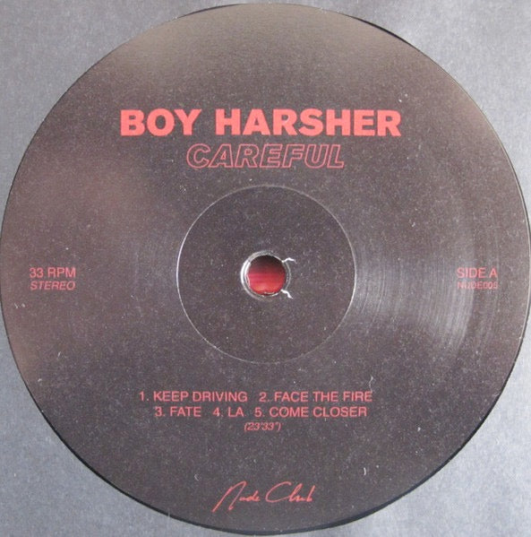 Image of Label Cover of LP - NEW/NEW - BOY HARSHER, Careful (Nude Club Records; NUDE5LP, Europe 2019, Standard Sleeve, Insert, Black Vinyl), ,  - 4415452C