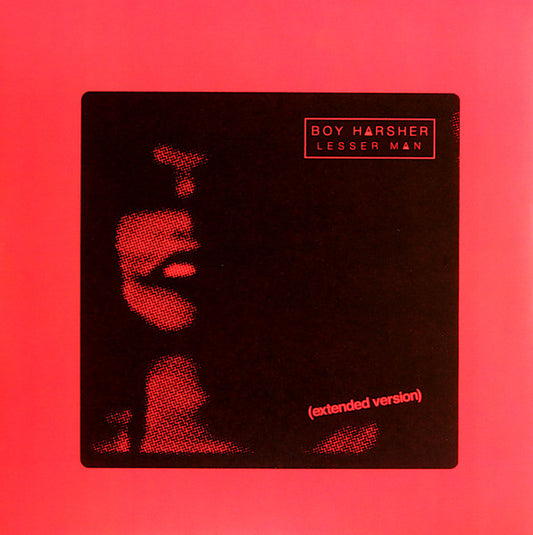 Image of Front Cover of 12" EP - NEW/NEW - BOY HARSHER, Lesser Man (Extended Version) (Nude Club Records; NUDE001, US 2018 Reissue, Insert, Black Vinyl), ,  - 4435177E