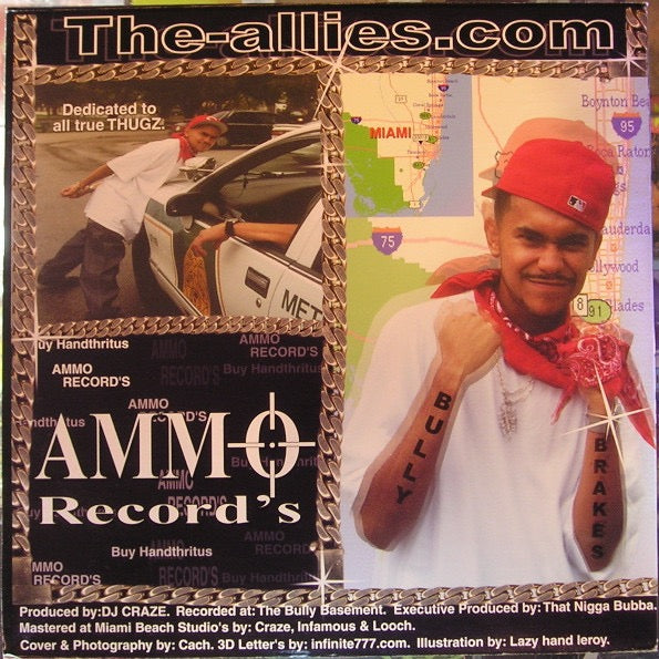 Image of Back Cover of LP - VG/G+ - DJ CRAZE, Bully Breaks (Ammo Records; AM-02, US 2001), Light scuffs to disc.,  - 4415507C