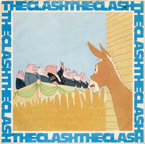 Image of Front Cover of 4755021S: 7" - THE CLASH, English Civil War (Johnny Comes Marching Home) / 	Pressure Drop (CBS; CBS 7082, UK 1979, Shallow Curved Thumb Cut, No Label Code)   VG/VG