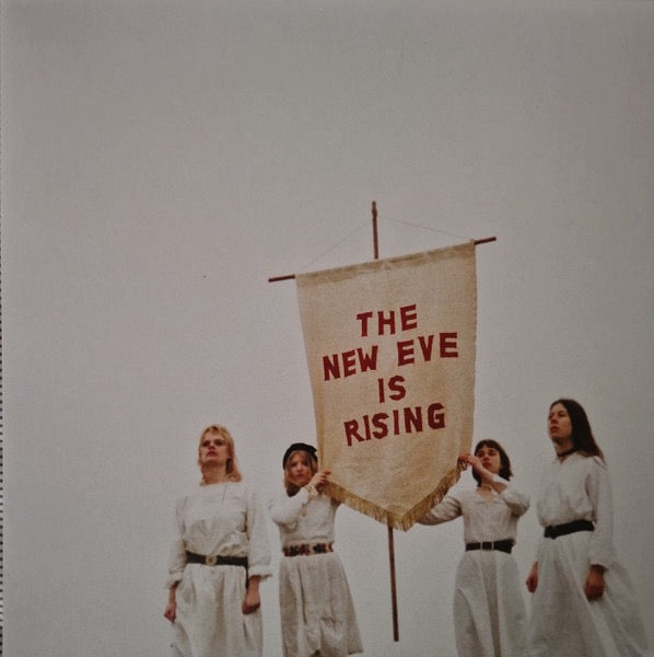 Image of Front Cover of LP - EX/EX - THE NEW EVES, The New Eve Is Rising (Transgressive Records; TRANS913RT, UK 2025, Gatefold, Red Pomegranate Splatter On White Vinyl With 7". Rough Trade Exclusive), Still In Opened Shrinkwrap,  - 1526207E