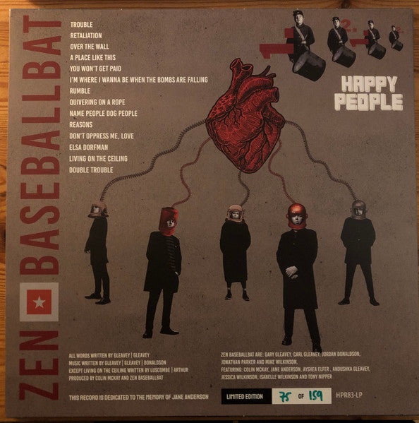 Image of Back Cover of 4725024E: LP - ZEN BASEBALLBAT, Better Ways To Love & Offend (Happy People; HPR83-LP, UK 2021, Black Inner, Dark Translucent Green/Blue Vinyl)   EX/EX