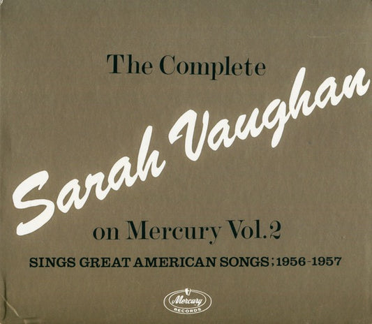 Image of Front Cover of 5xCD - VG/VG+ - SARAH VAUGHAN, The Complete Sarah Vaughan On Mercury Vol. 2 - Sings Great American Songs; 1956-1957 (Mercury; 826 327-2, US 1986, Slipcase, Booklet), Drillhole through barcode.,  - 4415541C