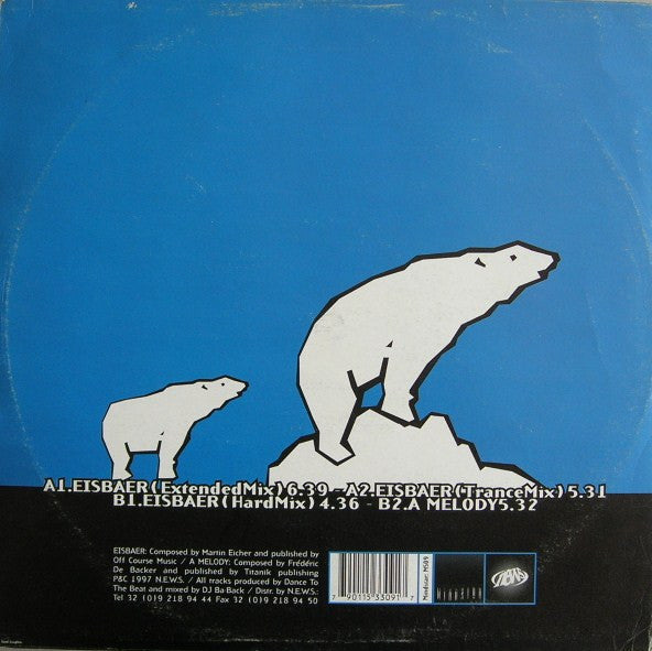 Image of Back Cover of 4825254E: 12" - GROOVEZONE, Eisbaer (Mindstar; MS 09, Belgium 1997, Picture Sleeve)   G+/G+