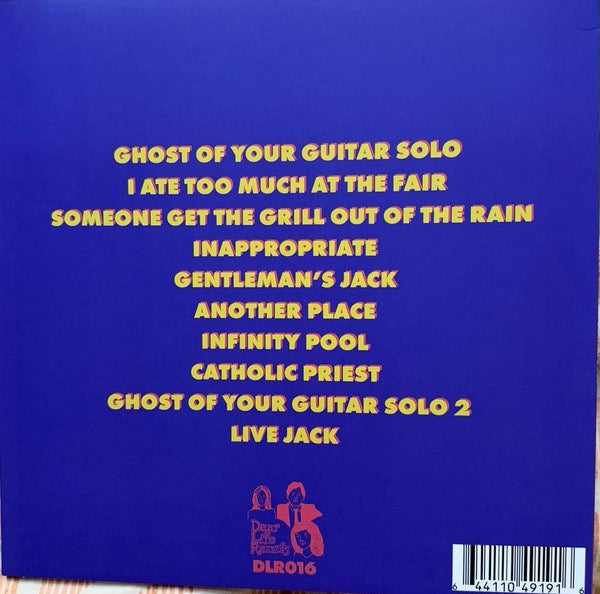 Image of Back Cover of LP - NEW/NEW - MJ LENDERMAN, Ghost of Your Guitar Solo (Dear Life Records; DLR016LP, Europe 2025 Reissue), , Dear Life Records is proud to offer a vinyl reissue of MJ's 2021 label debut, 'Ghost of Your Guitar Solo,' a collection of nine songs recorded and performed entirely byLenderman, and one live band track. - 0216361C