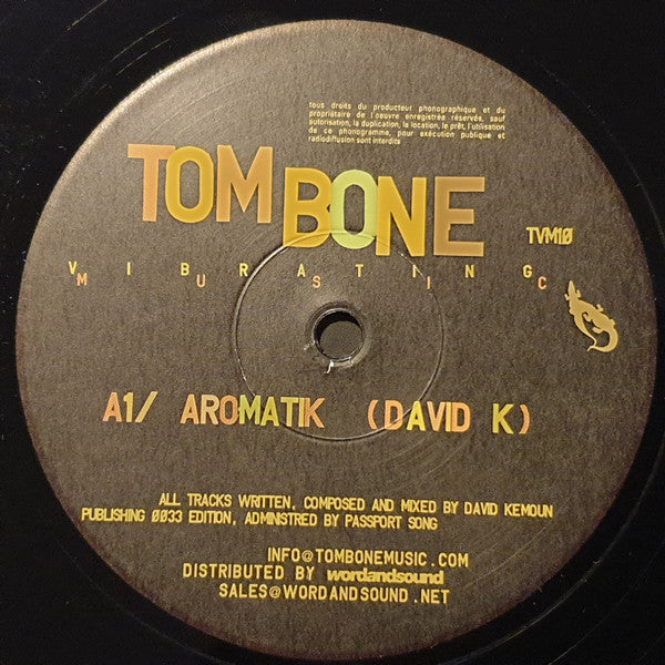 Image of Front Cover of 4545034S: 12" - DAVID K, Aromatik (Tom Bone Vibrating Music ; TVM 010, Germany 2006, Die Cut Company Sleeve) one or two faint marks - minor. lots of wear to sleeve. original company sleeve  G+/VG