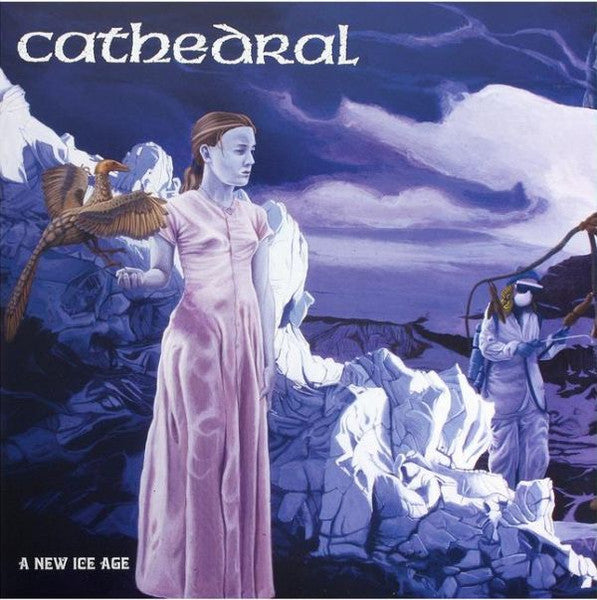 Image of Front Cover of 4545019S: LP - CATHEDRAL, A New Ice Age (Rise Above Records; RISE 12/141, UK 2011, Poster, Blue Translucent Vinyl, Ltd to 300)   VG+/VG+