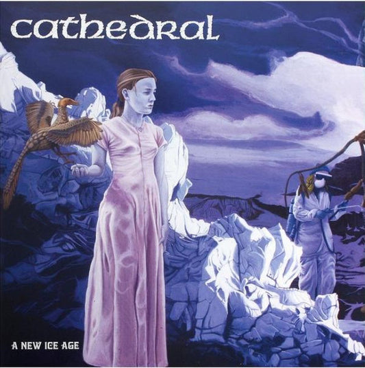 Image of Front Cover of 4545019S: LP - CATHEDRAL, A New Ice Age (Rise Above Records; RISE 12/141, UK 2011, Poster, Blue Translucent Vinyl, Ltd to 300)   VG+/VG+