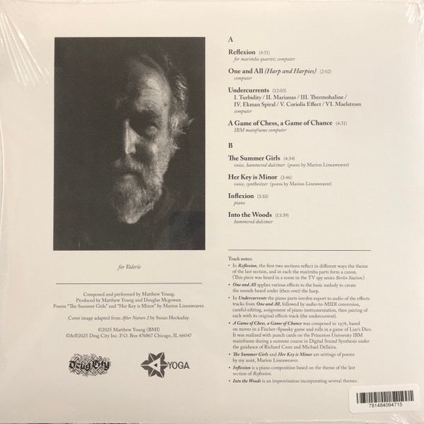 Image of Back Cover of LP - NEW/NEW - MATTHEW YOUNG, Undercurrents (Drag City; DC947, Europe 2025, Standard Sleeve), ,  - 4515038C