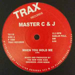 Image of Front Cover of 4525114E: LP - MASTER C & J, When You Hold Me (Trax Records; TX118, UK 2016, Plain Sleeve, Reissue, Remastered.)   /VG