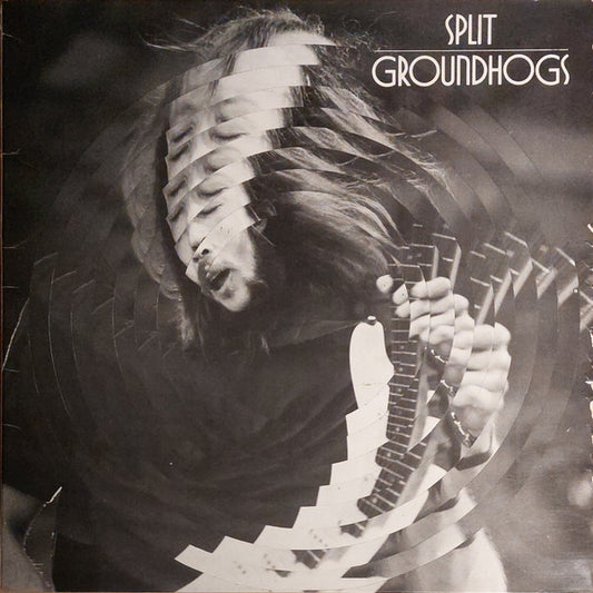 Image of Front Cover of 4515053C: LP - GROUNDHOGS, Split (Liberty; LBG 83401, Italy 1971, Laminated Gatefold E.J. Day Sleeve, 'Manufactured In Italy' Above Stereo on Labels) Side 1 is VG, Side Two has a fair few hairlines, Strong G+ Overall. Sleeve has a couple of pinches at the spine and a little bit of ringwear  VG/G+