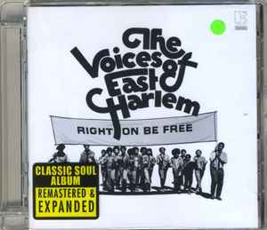 Image of Front Cover of 4555070S: CD - THE VOICES OF EAST HARLEM, Right On Be Free (Rhino Records; 8122-76435-2, Europe 2007)   VG+/VG+