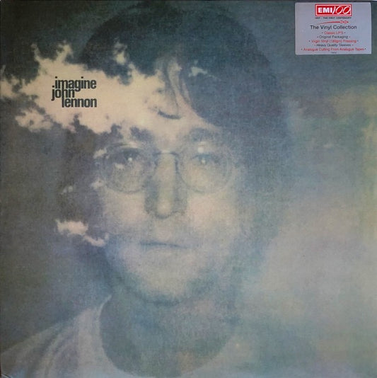 Image of Front Cover of 4515154C: LP - JOHN LENNON, Imagine (Apple Records; 7243 8 21580 1 1, Europe 1997 Reissue, Stickered Sleeve, Inner, NO Poster , NO Postcard) One light cosmetic mark on B3, does not effect play.  VG+/VG