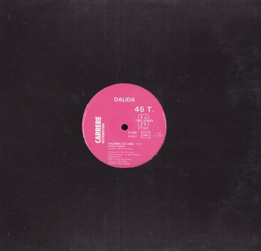 Image of Front Cover of 4515188C: 12" - DALIDA, Kalimba De Luna (Orlando International Shows; 8.436, France 1984, Plain Sleeve)   /VG+