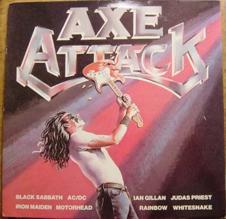 Image of Front Cover of 4525153E: LP - VARIOUS, Axe Attack (K-Tel; NE 1100, UK & Ireland 1981)   VG+/VG+