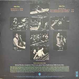 Image of Back Cover of 4545215S: LP - CHICK COREA, Three Quartets (Warner Bros. Records; BSK 3552, US 1981) Gold Promo stamp on front cover, edge wear  VG/VG+